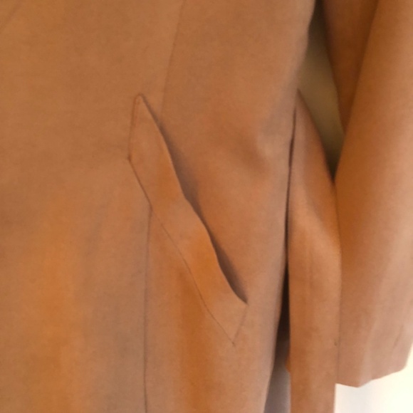 Kenneth Cole Ultra Suede Trench Coat, Camel Color, MED - Picture 6 of 10